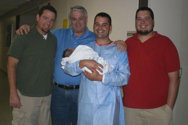 The Cantrell boys with the newest addition