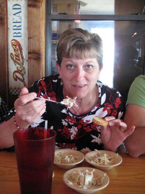 Coco and her coleslaw