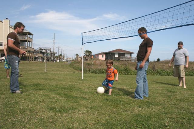 Hey guys, it's a lot easier if you just kick it!