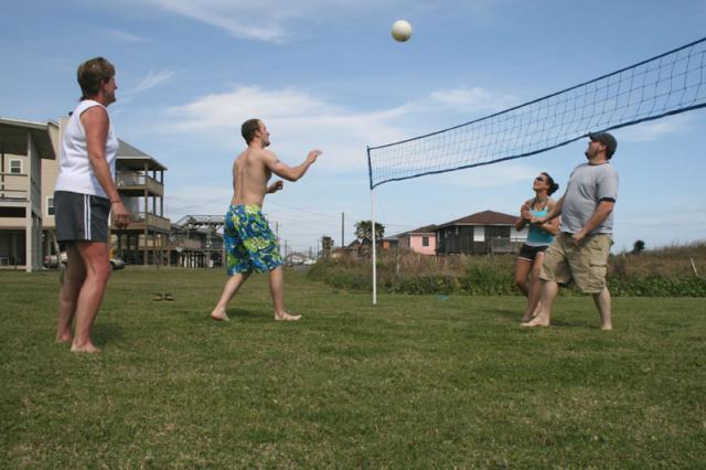 Backyard volleyball