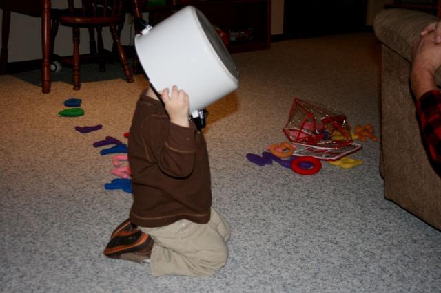 This was a fun game until he busted his lip. It's not Thanksgiving until someone busts their lip on a pot, right?