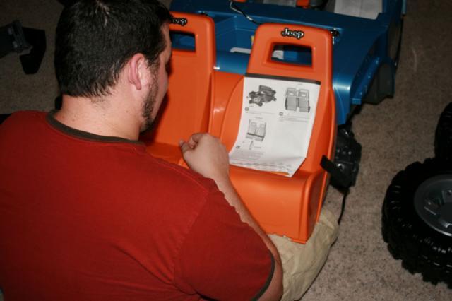 He's even using instructions!