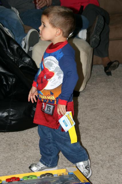 Major had to try out the new pajamas