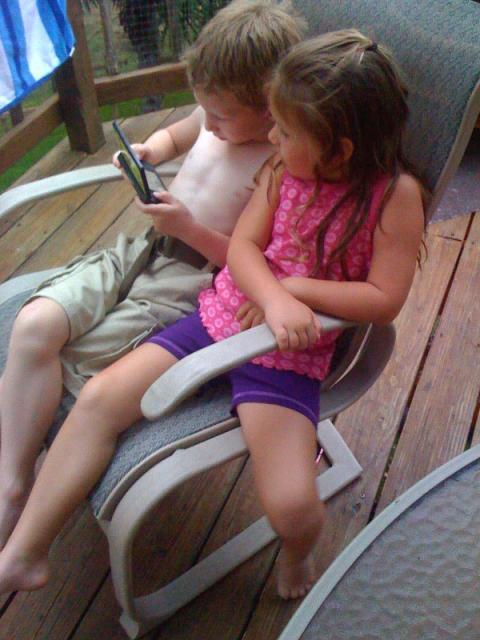 Logan and Charli, lost in a game