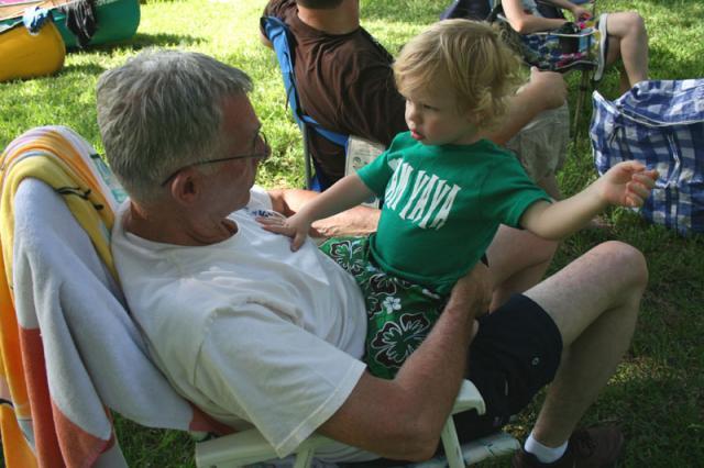 Did you see me hit the ball, Pop?