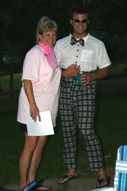 Coco and John are ready for Bebe & Di's 60th birthday party, sock hop style!