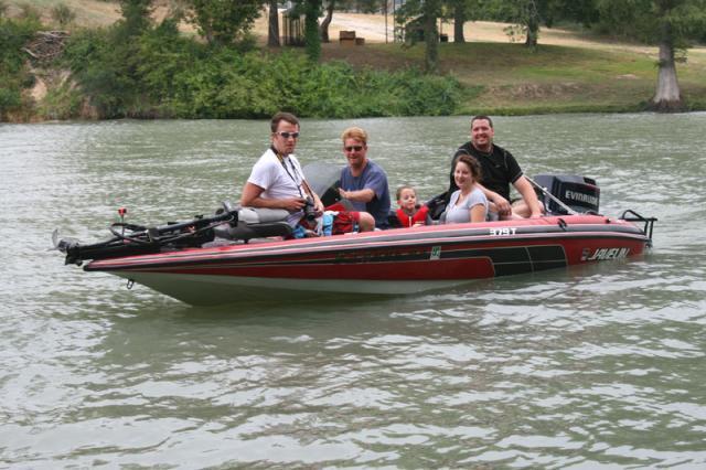 Drake, boat driver; Jake, skier; John, photographer; Megan and Tyler, cheerleaders