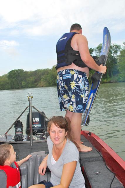 Jake getting ready to ski