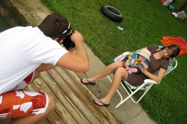 Uncle John trying to take over the family photographer job