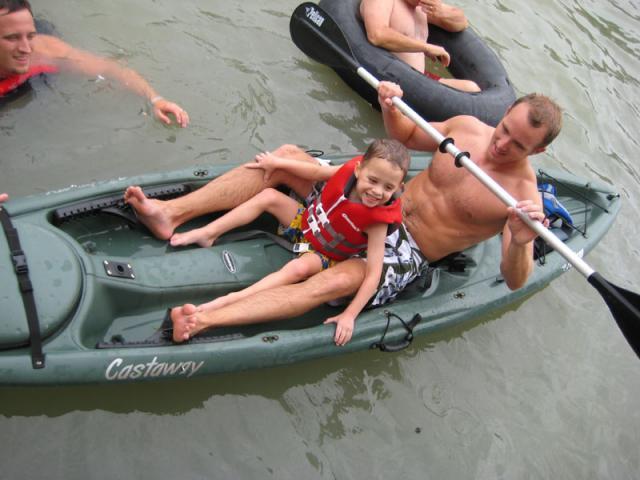 Hey Uncle D, we're on a boat!