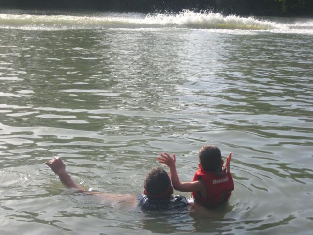 Cheering on the skiers as they go by